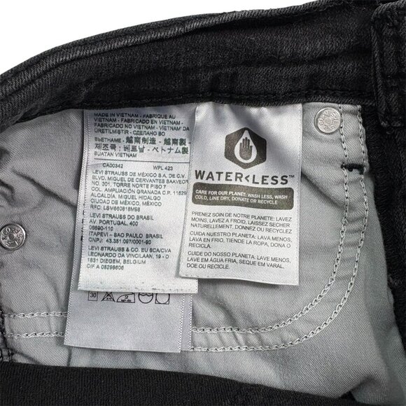 Levi’s 711 Skinny Jeans Women’s Black Wash – Size W27 L28 (US 4) - Picture 10 of 16